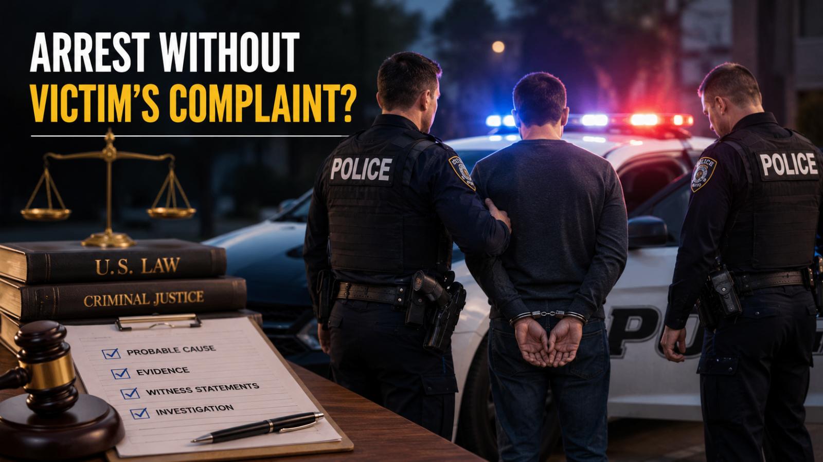 Can Police Arrest Someone Without the Victim Pressing Charges