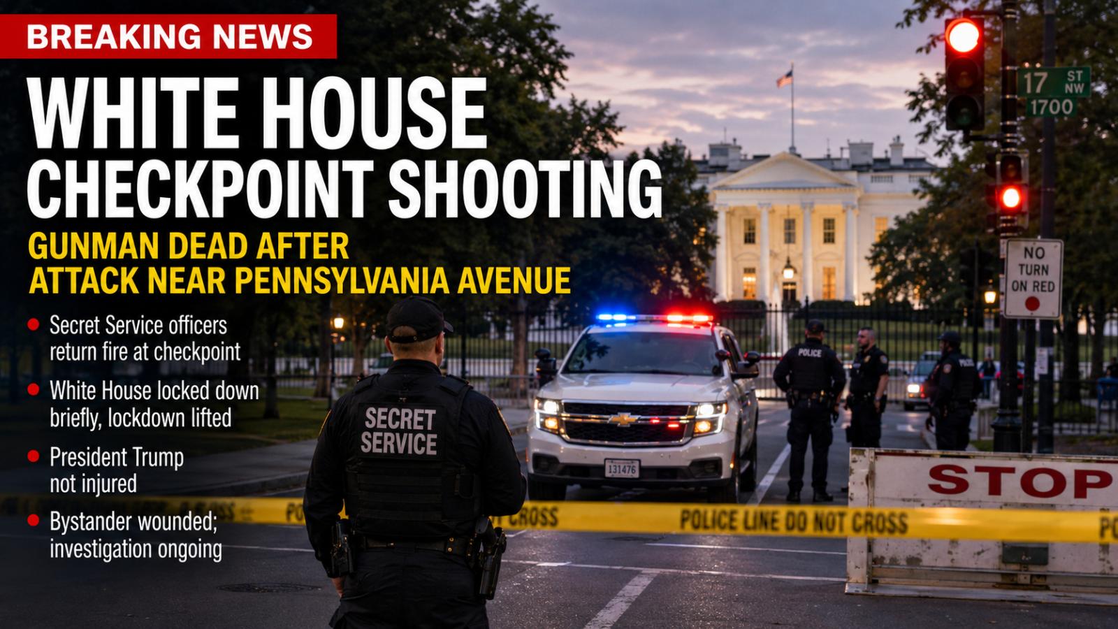 White House Checkpoint Shooting Near Pennsylvania Avenue Leaves Gunman Dead