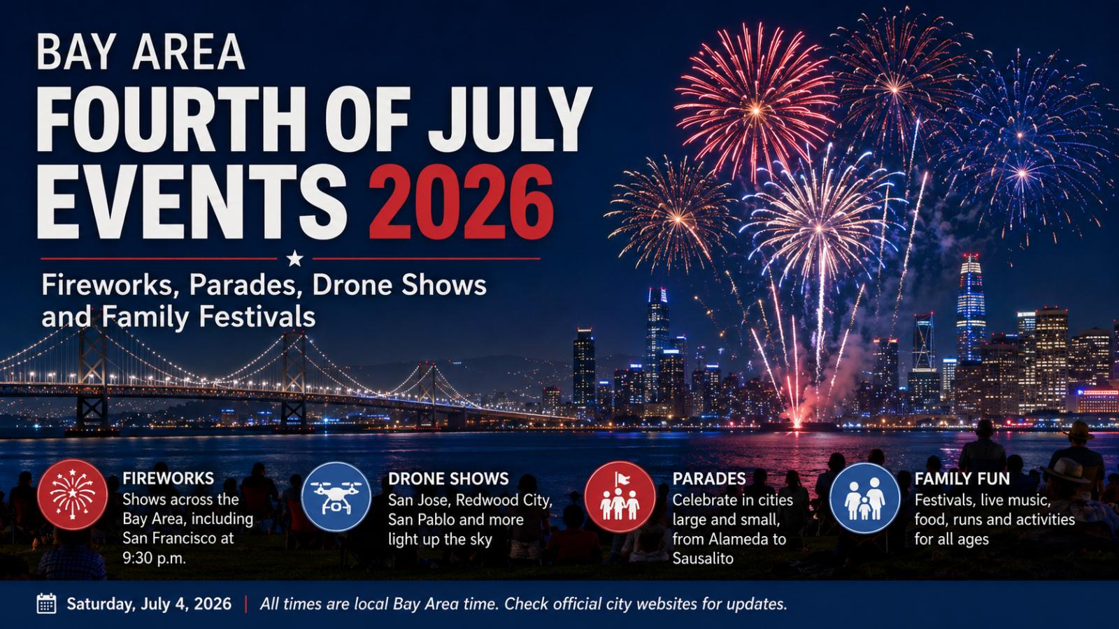 Bay Area Fourth of July Events 2026 Fireworks, Parades and Drone Shows
