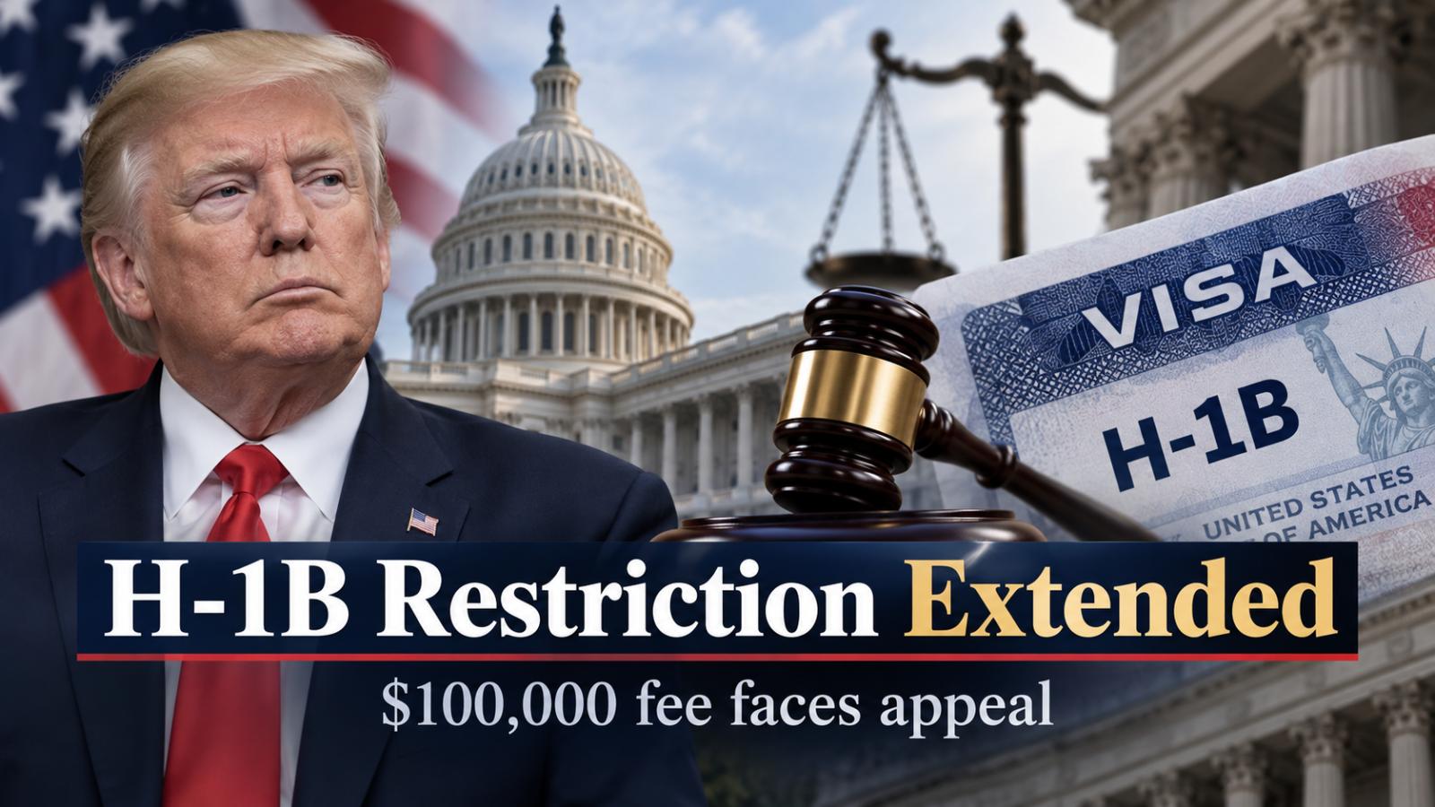 Trump extends H-1B restriction as $100,000 fee faces appeal