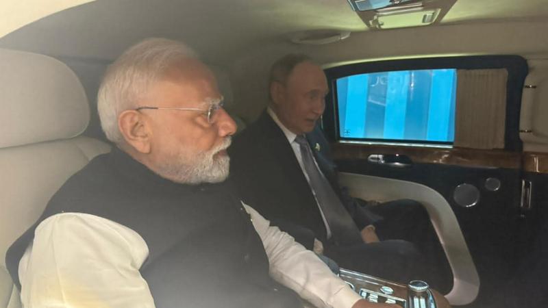 ​PM Modi and Putin share car ride for bilateral talks during China visit