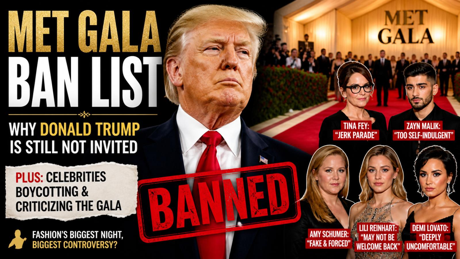 Met Gala Ban Explained: Trump Out, Celebrities Boycott