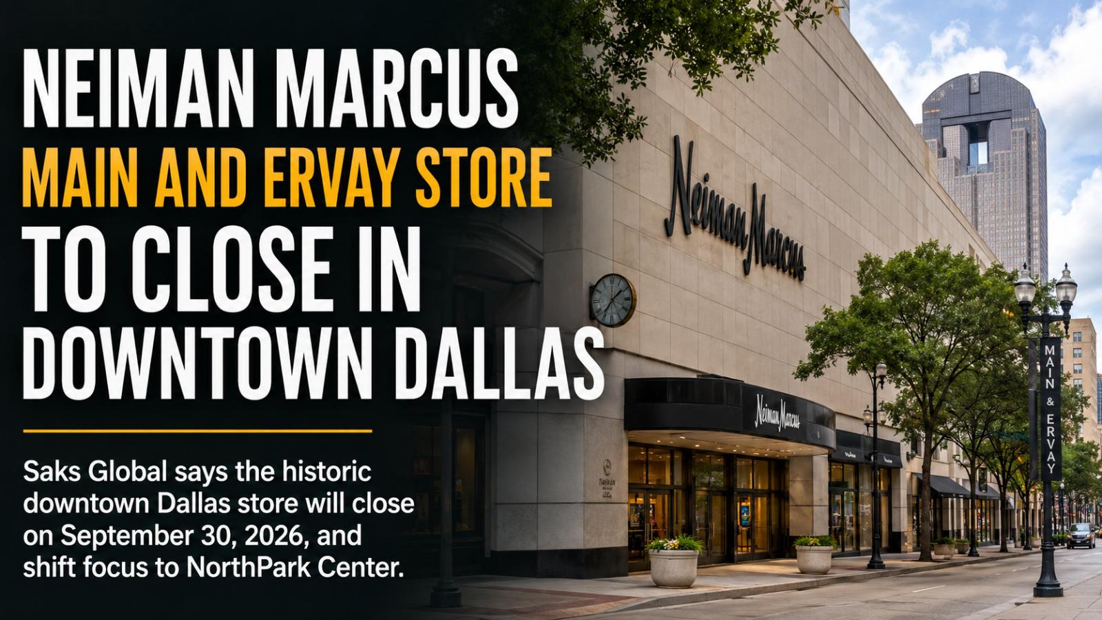 Neiman Marcus Main and Ervay Store to Close in Downtown Dallas