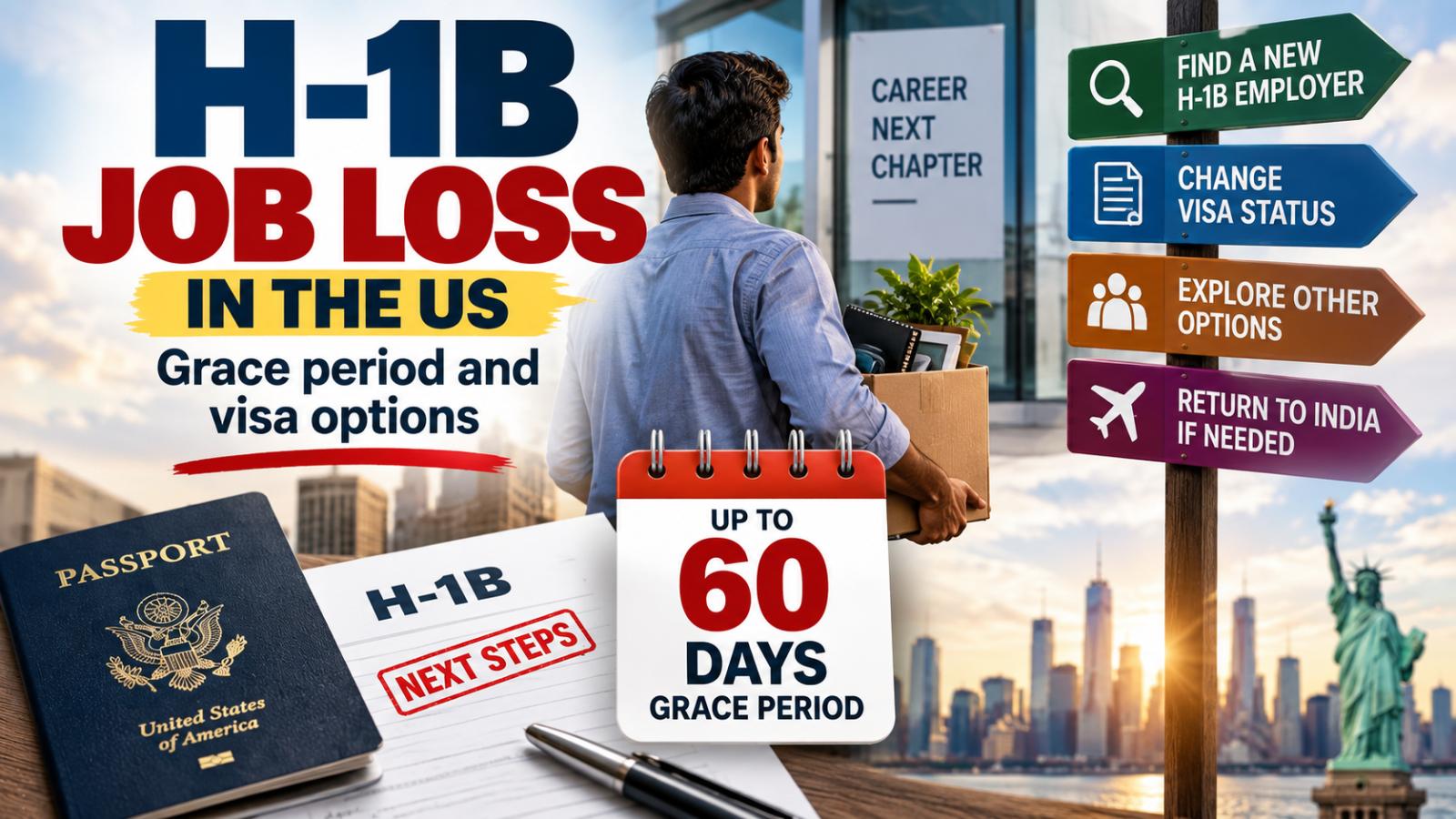 H-1B job loss in the US: Grace period and visa options