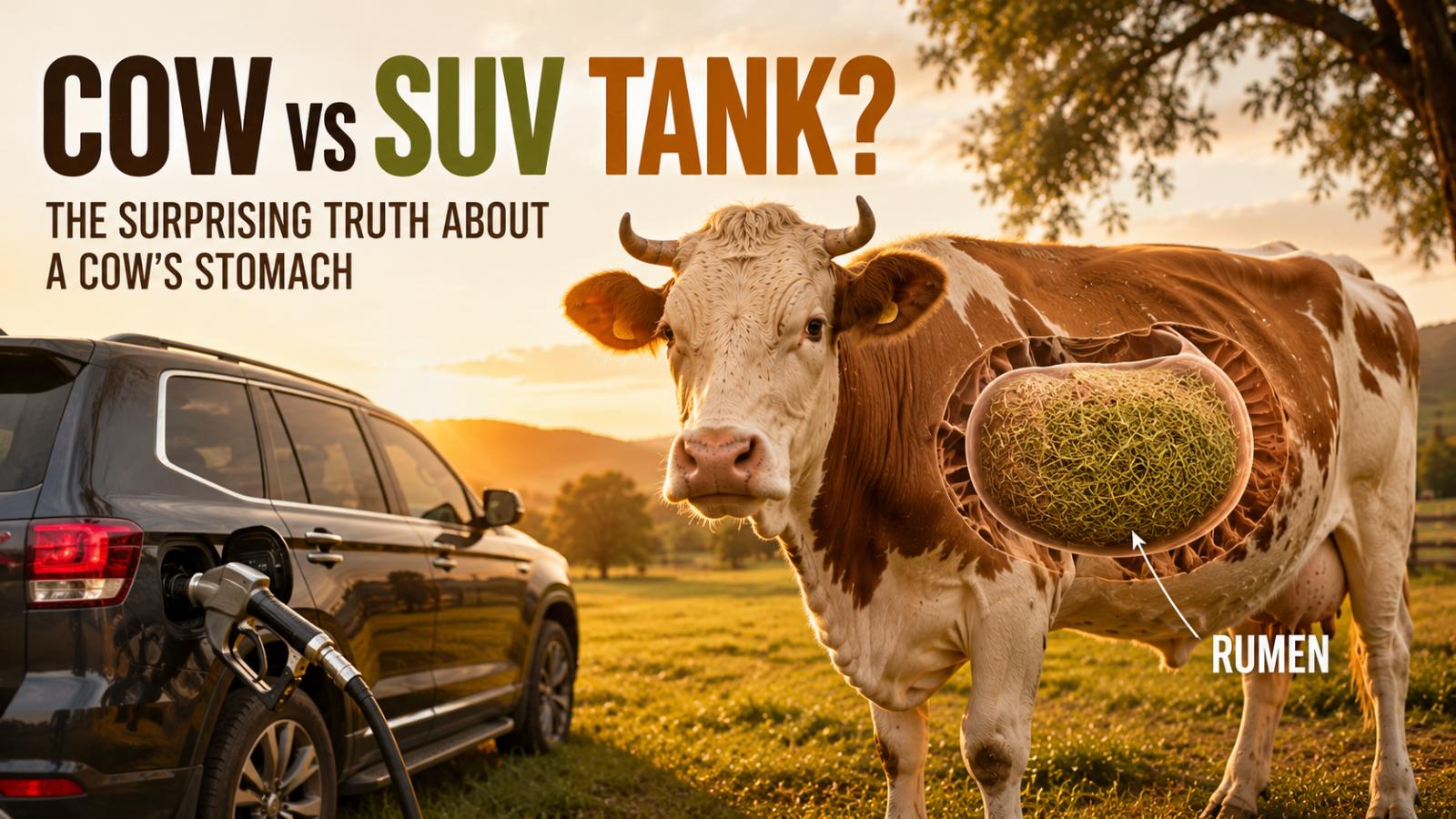 Cow vs SUV Tank The Secret of a Cow’s Stomach