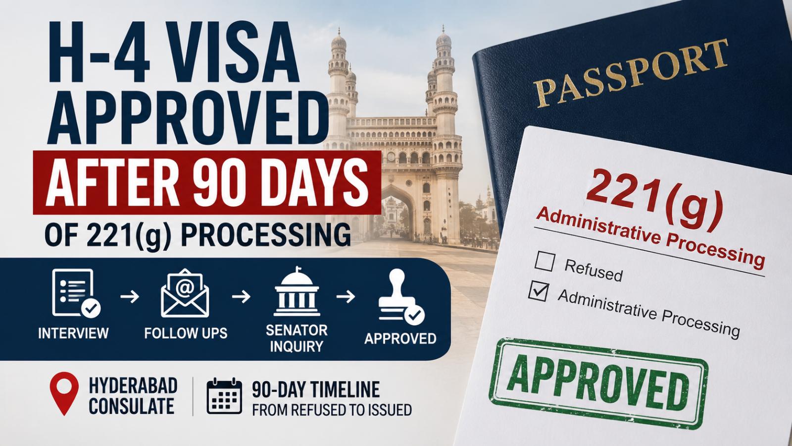 H-4 Visa Approved After 90 Days of 221(g) Processing