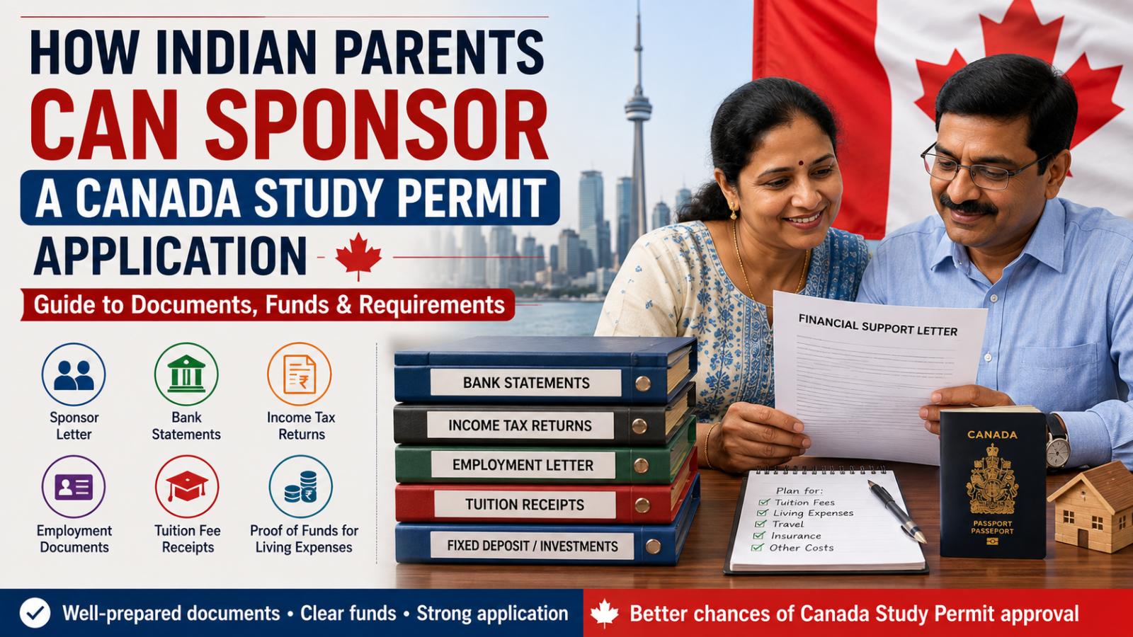 How Indian parents can sponsor a Canada study permit application