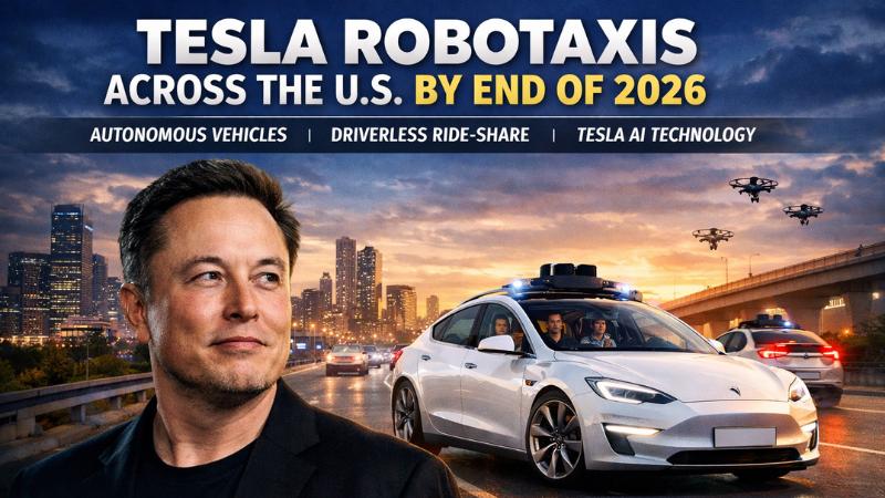Tesla CEO Musk Predicts Widespread Robotaxis Across U.S. by End of 2026