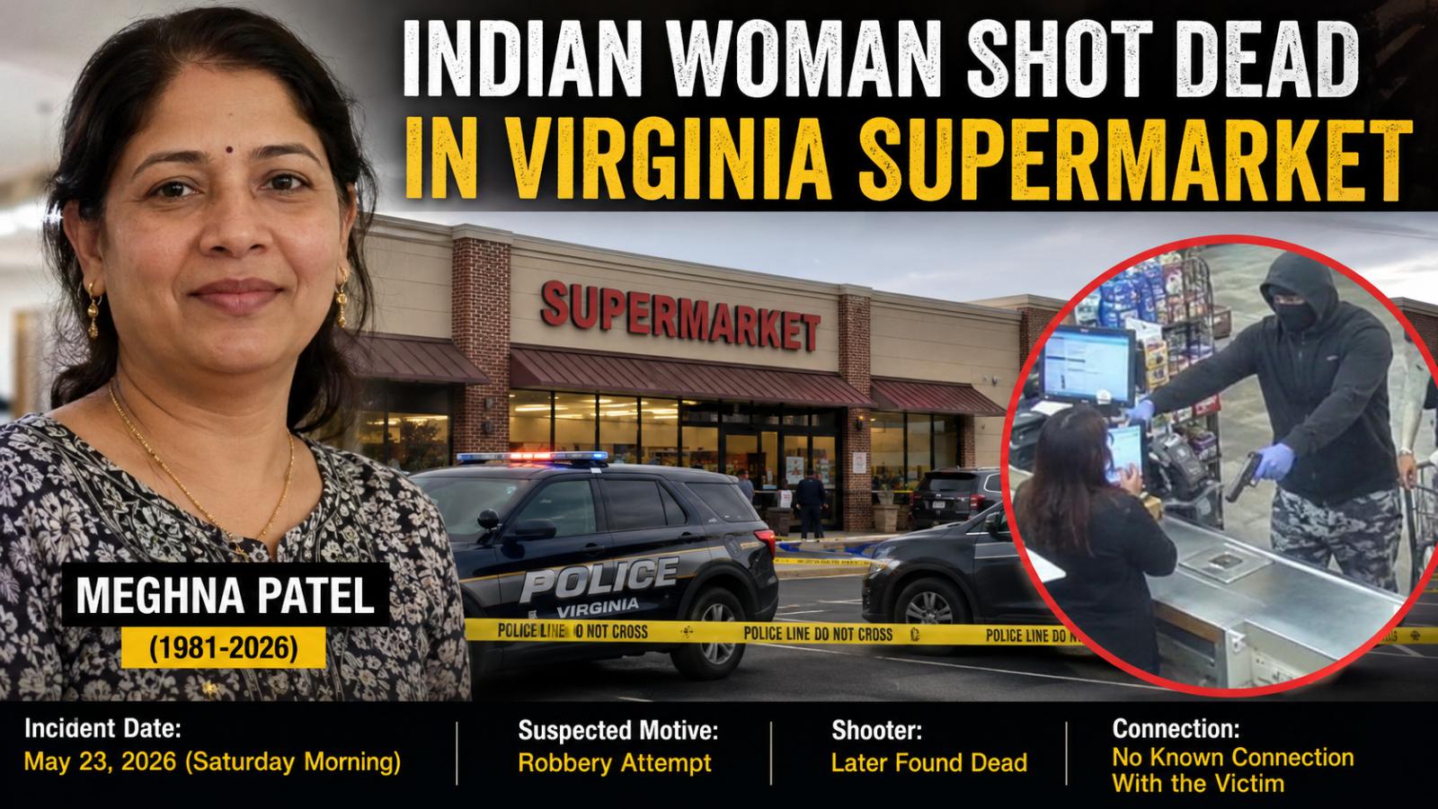 Meghna Patel Virginia Shooting Gujarat Woman Killed Inside Supermarket