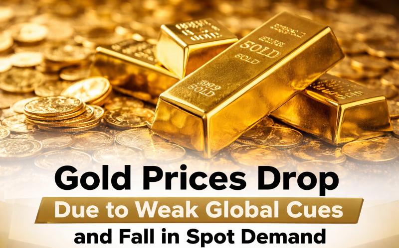Gold Prices Drop Amid Weak Global Cues and Decline in Spot Demand