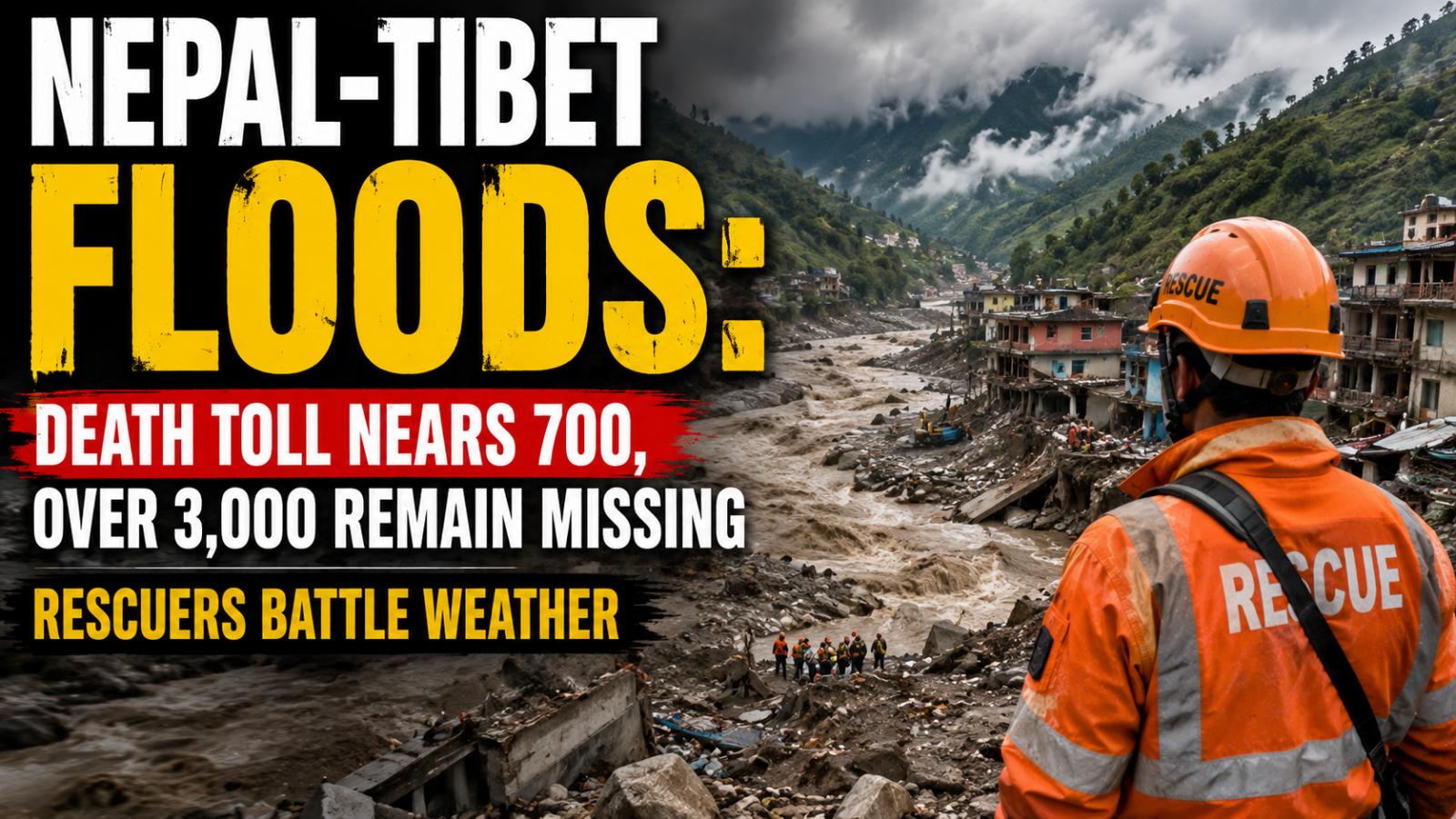 Nepal-Tibet Floods Death Toll Nears 700, Over 3,000 Missing