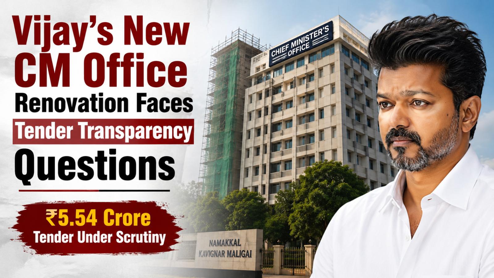 Vijay’s New CMO Renovation Faces Questions Over ₹5.54 Crore Tender