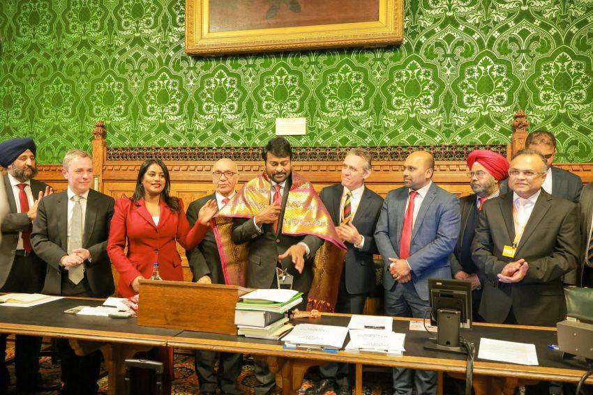 Megastar Chiranjeevi Honored with Lifetime Achievement Award at UK Parliament