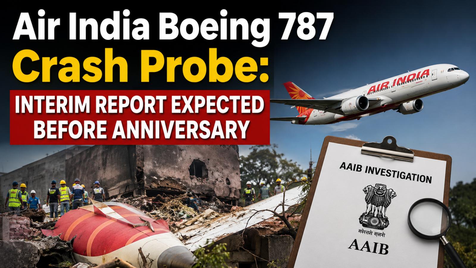 Air India Boeing 787 Crash Probe Interim Report Expected Before Anniversary