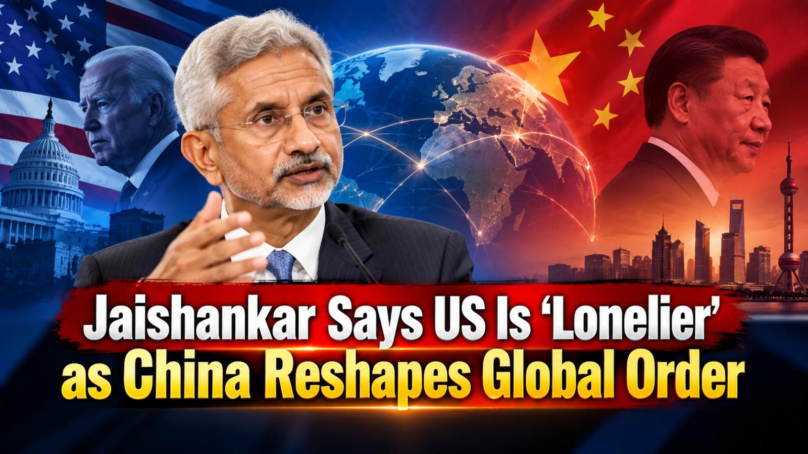 Jaishankar Says US Is ‘Lonelier’ as China Reshapes Global Order