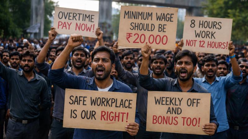 What Workers in Noida Are Demanding Amid Growing Protests