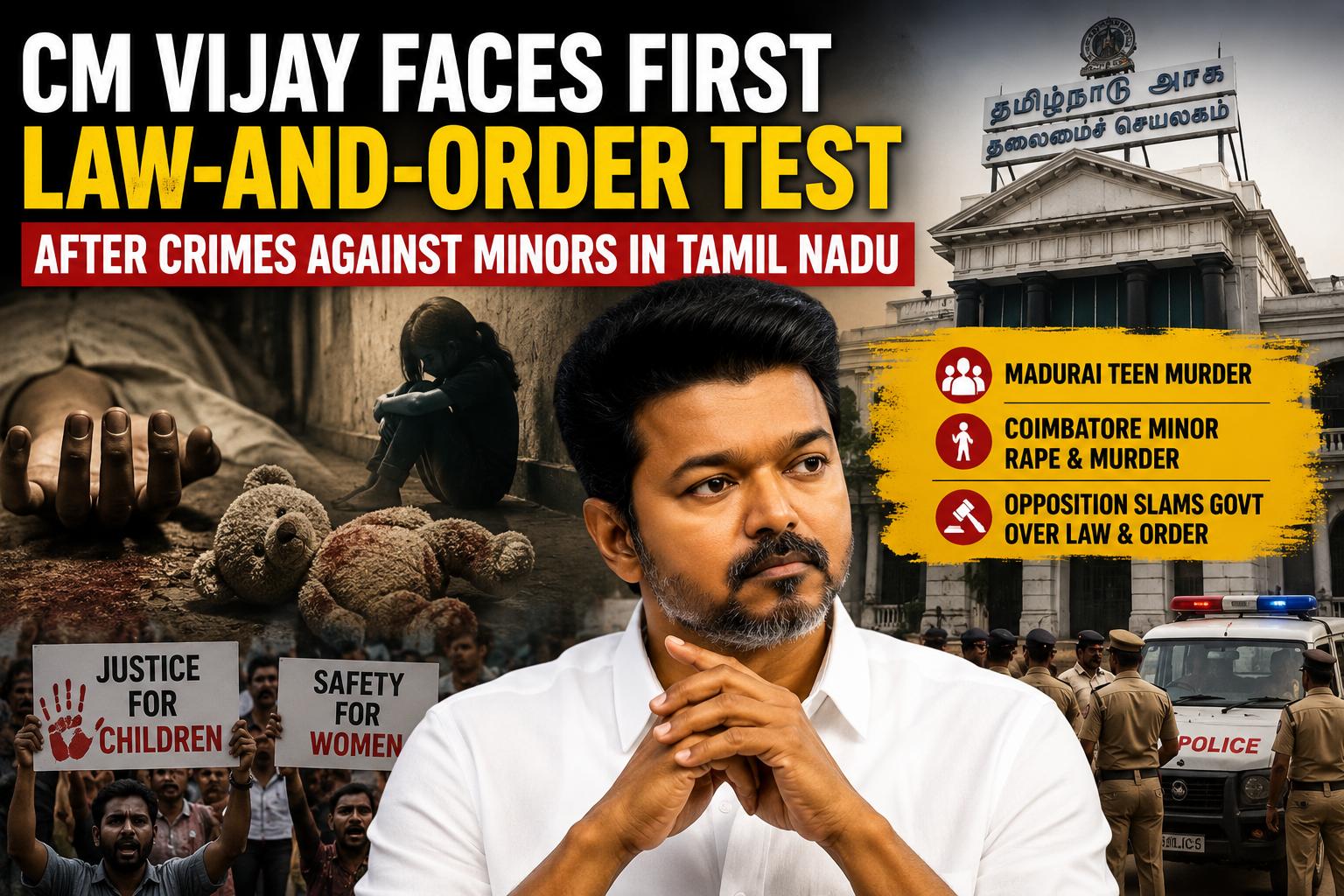 CM Vijay Faces First Law-And-Order Test After Crimes Against Minors In Tamil Nadu