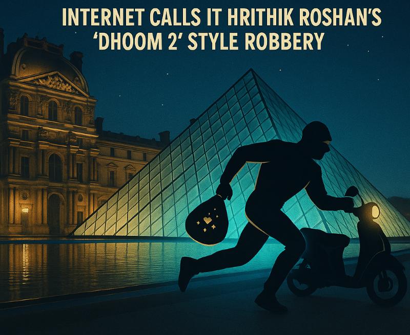 Louvre Heist Sparks Meme Fest  Internet Calls It Hrithik Roshan’s “Dhoom 2” Style Robbery