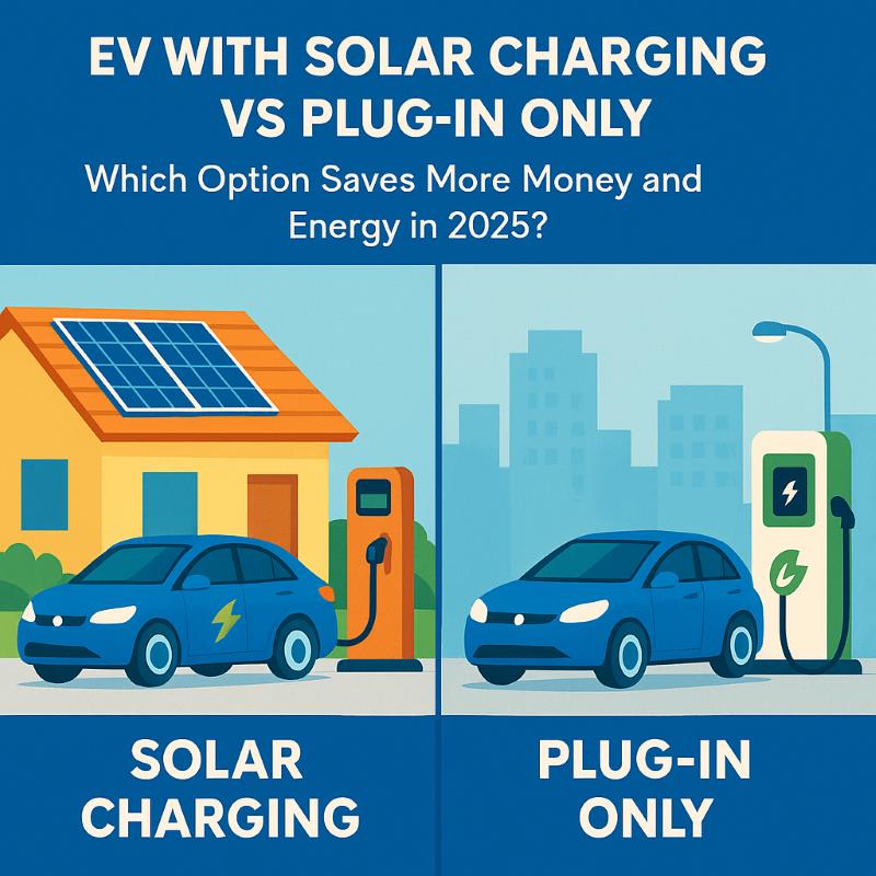EV with Solar Charging vs Plug-In Only Which Option Saves More Money and Energy in 2025