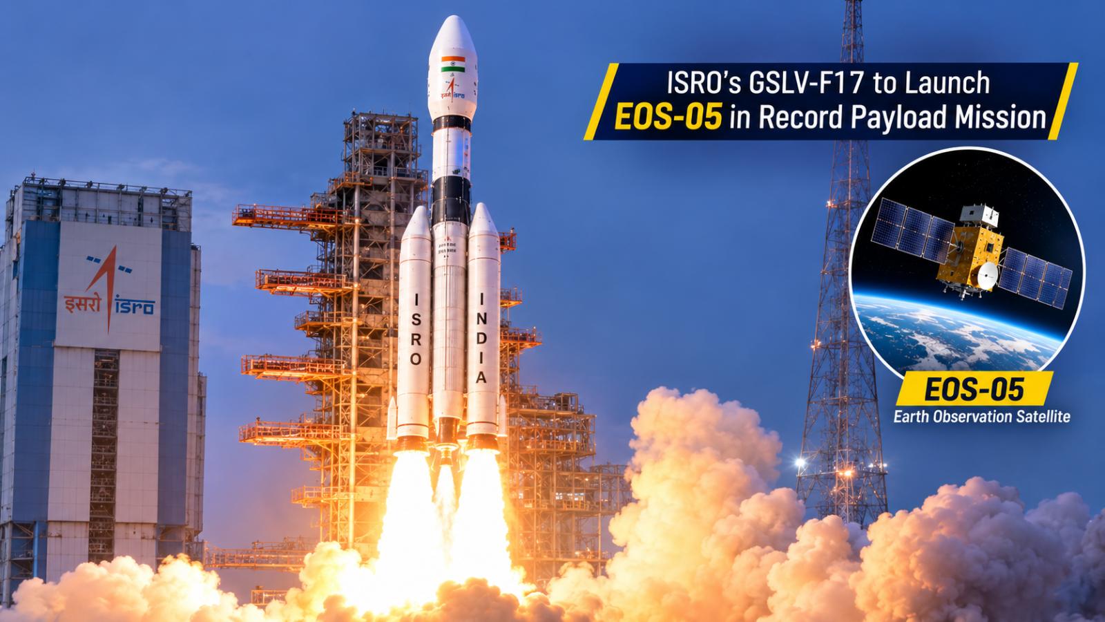 ISRO GSLV-F17 to Launch EOS-05 in Record Payload Mission