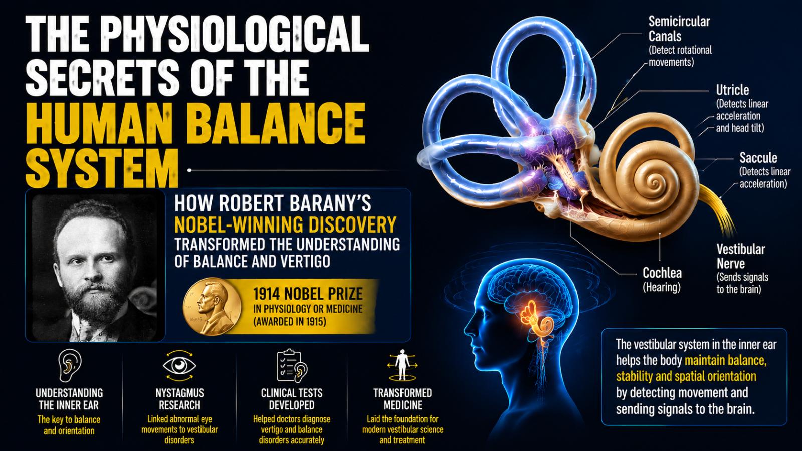 Robert Barany Discovery: How the Inner Ear Controls Human Balance System
