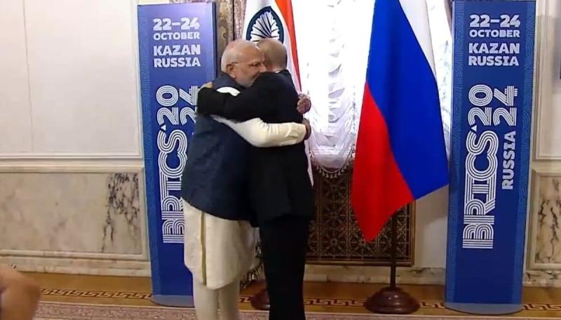 PM Modi Advocates Peaceful Conflict Resolution During Meeting with Putin at BRICS Summit