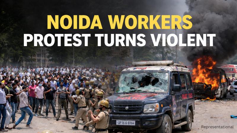 Noida Factory Workers Protest Turns Violent Over Salary Hike Demand