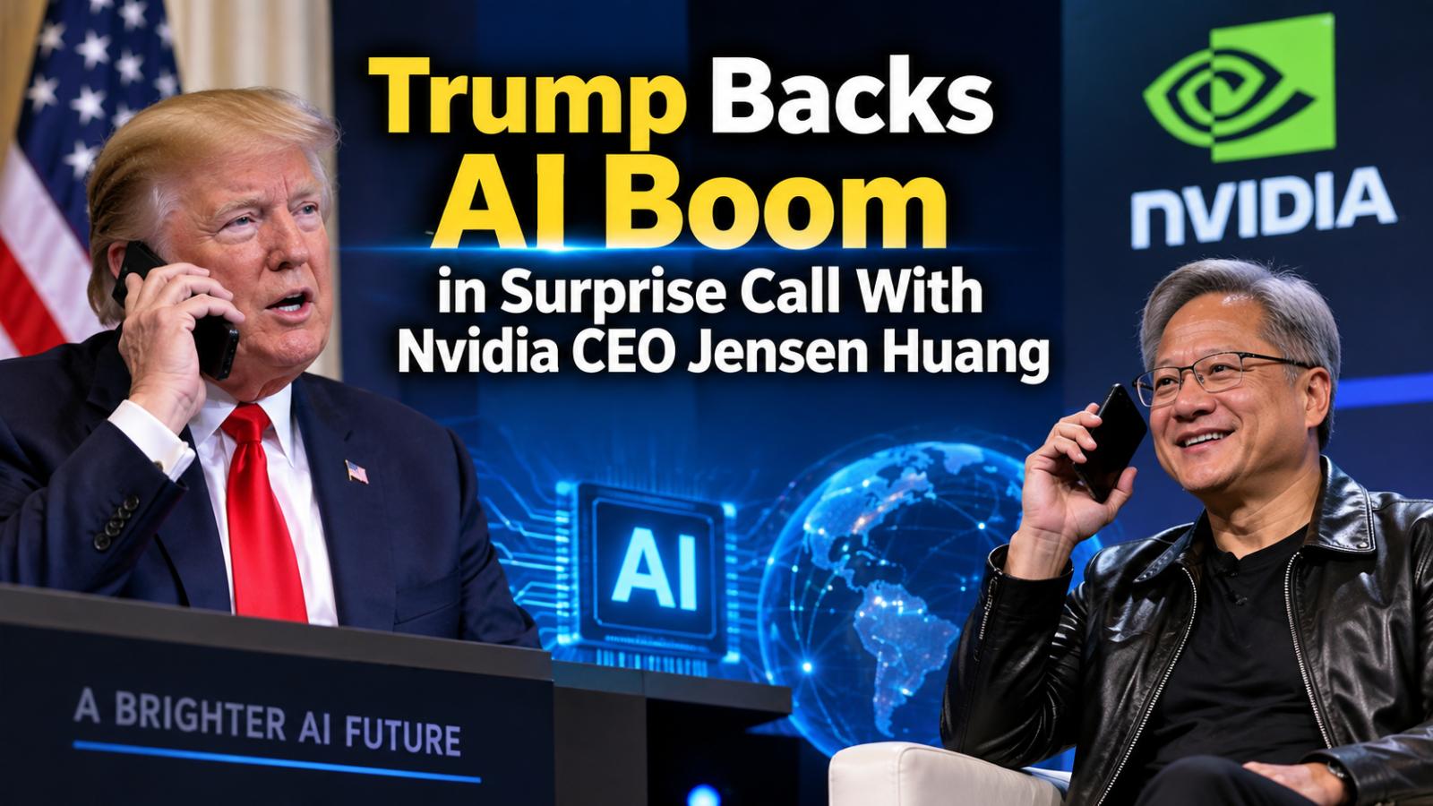 Trump Backs AI Boom in Surprise Call With Nvidia CEO Jensen Huang