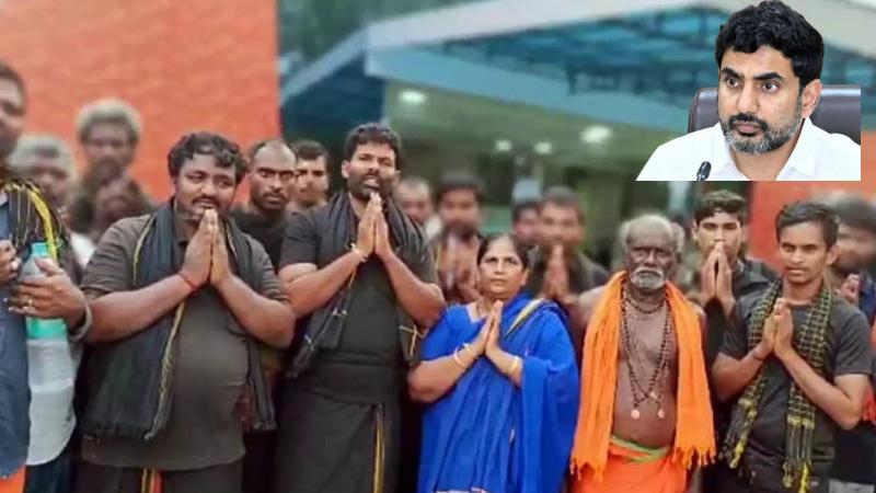 AP Minister Nara Lokesh Assists Ayyappa Devotees in Kerala