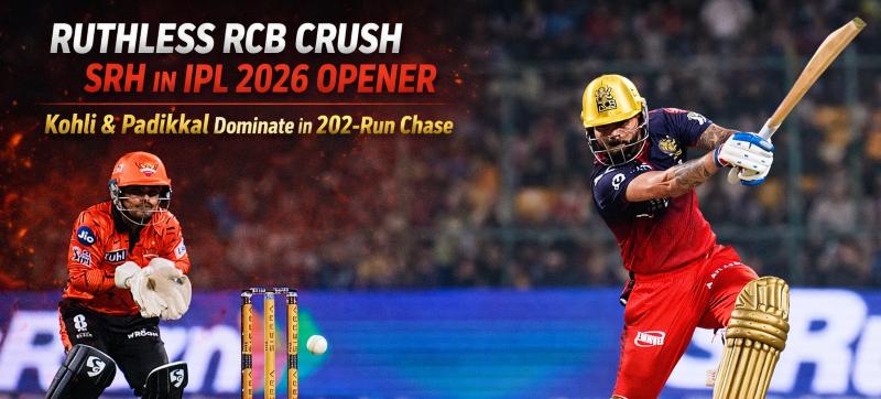 RCB Roar in IPL 2026 Opener Kohli and Padikkal Lead Dominant Win Over SRH