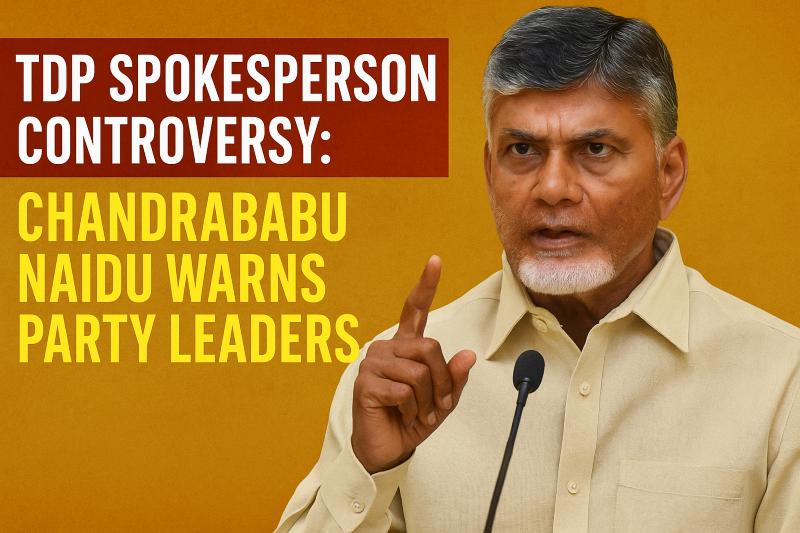TDP Spokesperson Controversy Chandrababu Naidu Warns Party Leaders After IndiGo Crisis Comment