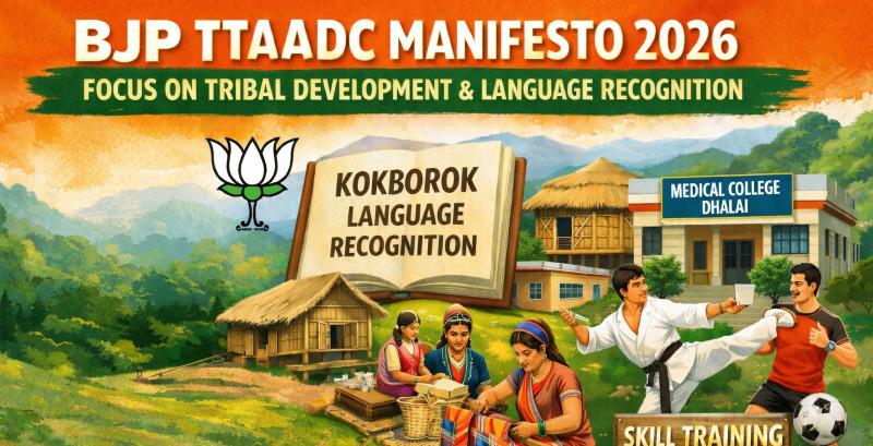 BJP TTAADC Manifesto 2026 Focuses on Tribal Growth, Language & Jobs
