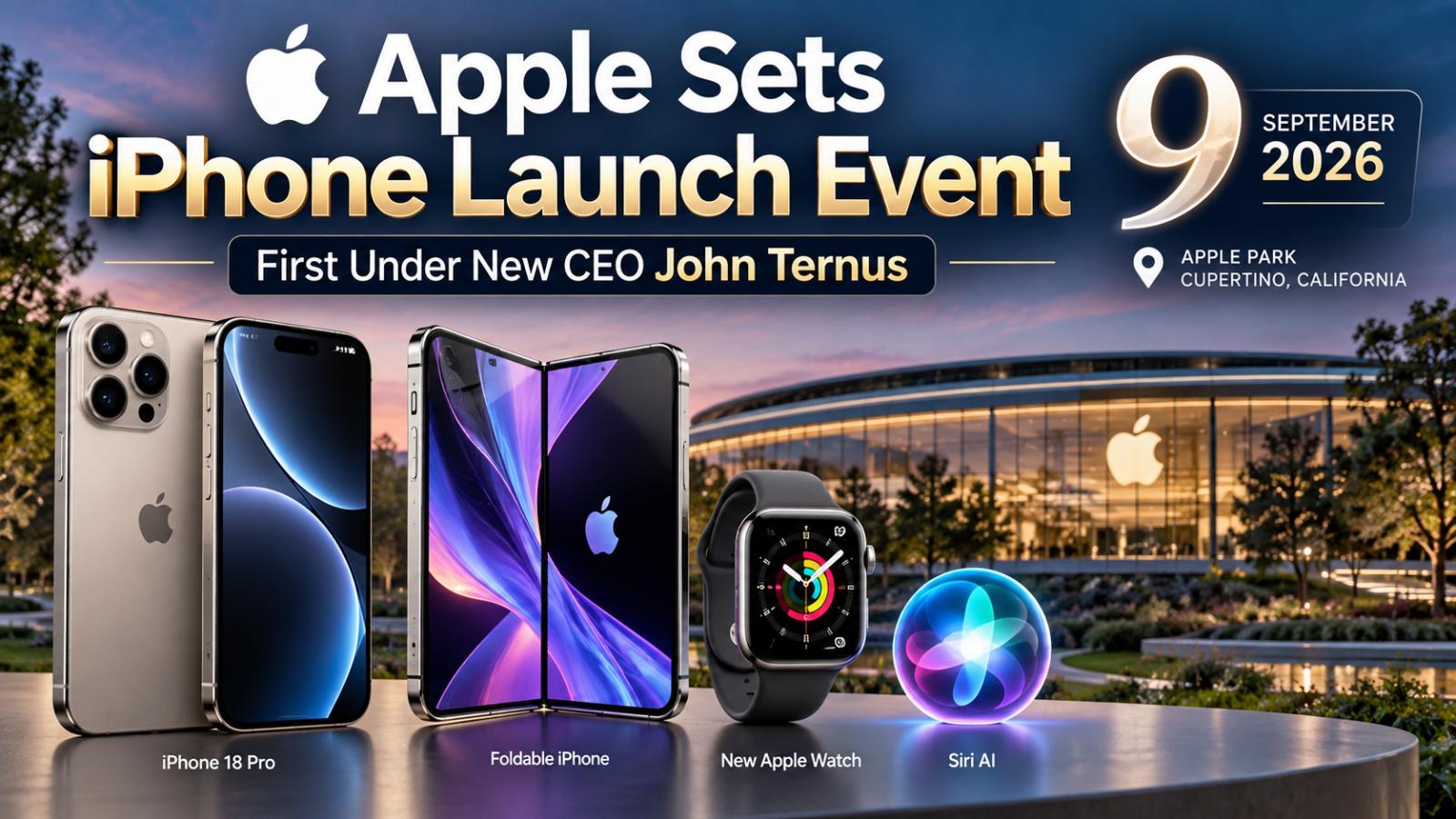 Apple iPhone 18 Launch Event Set for September 9, 2026