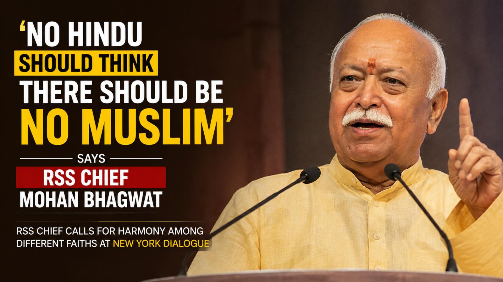 Mohan Bhagwat Says Hindutva Does Not Support Excluding Muslims