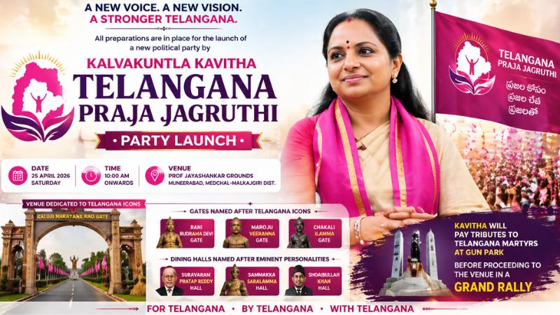 Kalvakuntla Kavitha Launches Telangana Praja Jagruthi, Paying Tribute to Telangana Icons