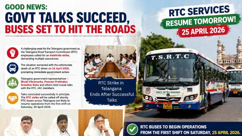 Govt. Successfully Resolves RTC Crisis: Buses Ready to Operate Again