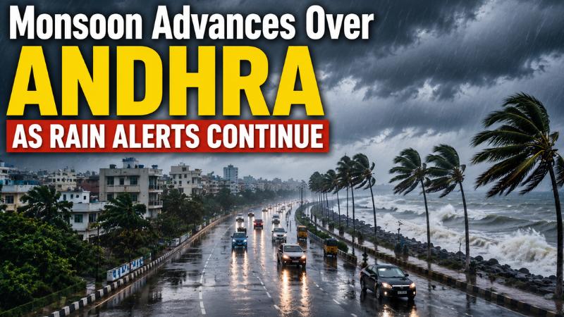 Monsoon Advances Over Andhra As Rain Alerts Continue