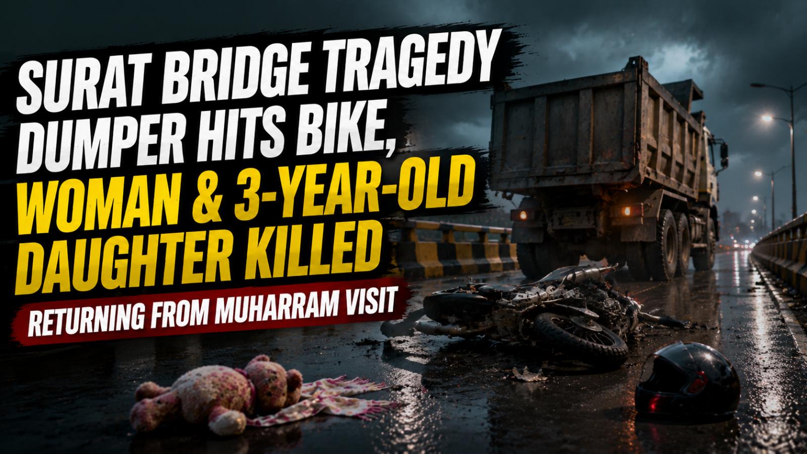 Surat Bhestan Bridge Accident: Woman & Child Killed