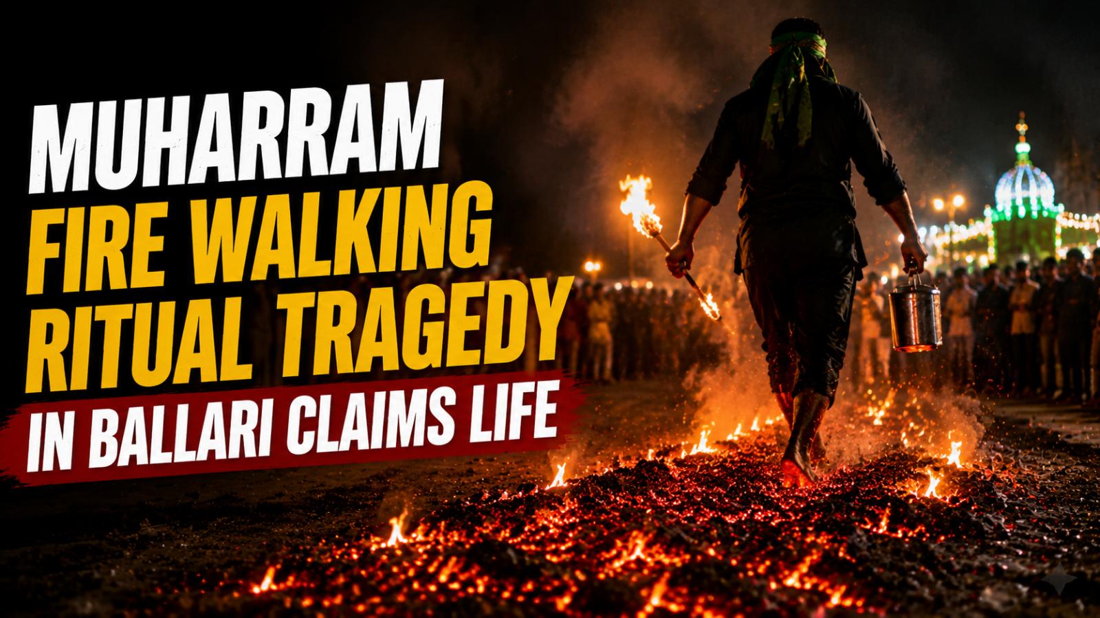 Muharram Fire Walking Ritual Tragedy in Ballari Claims Life