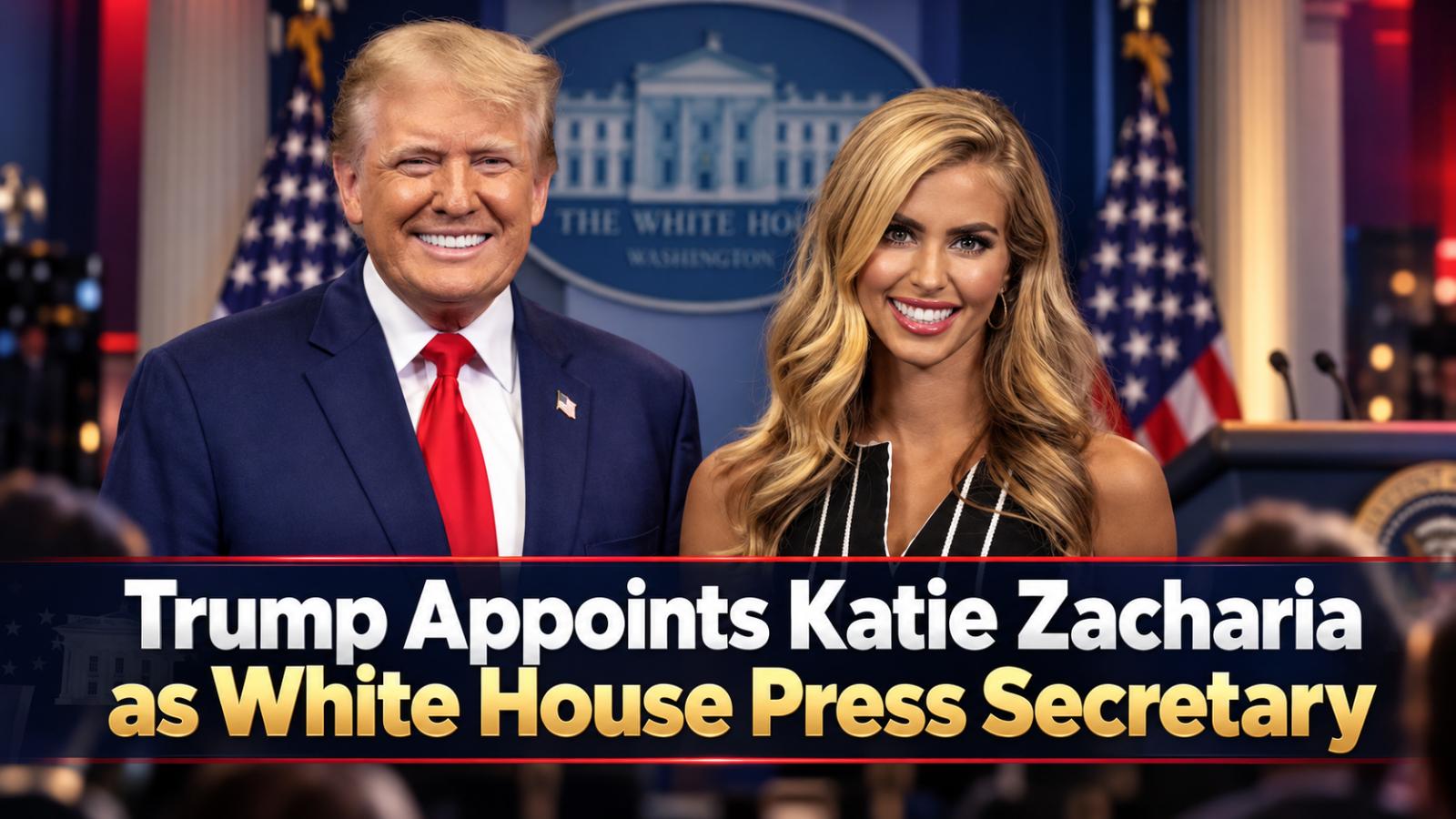 Trump Names Katie Zacharia as New White House Press Secretary