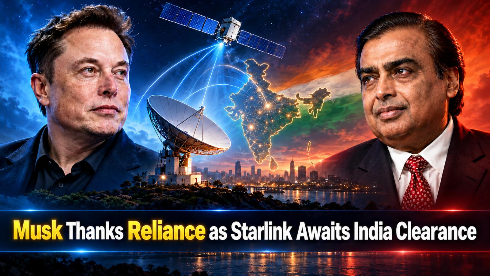 Musk Thanks Reliance as Starlink Awaits India Launch Clearance