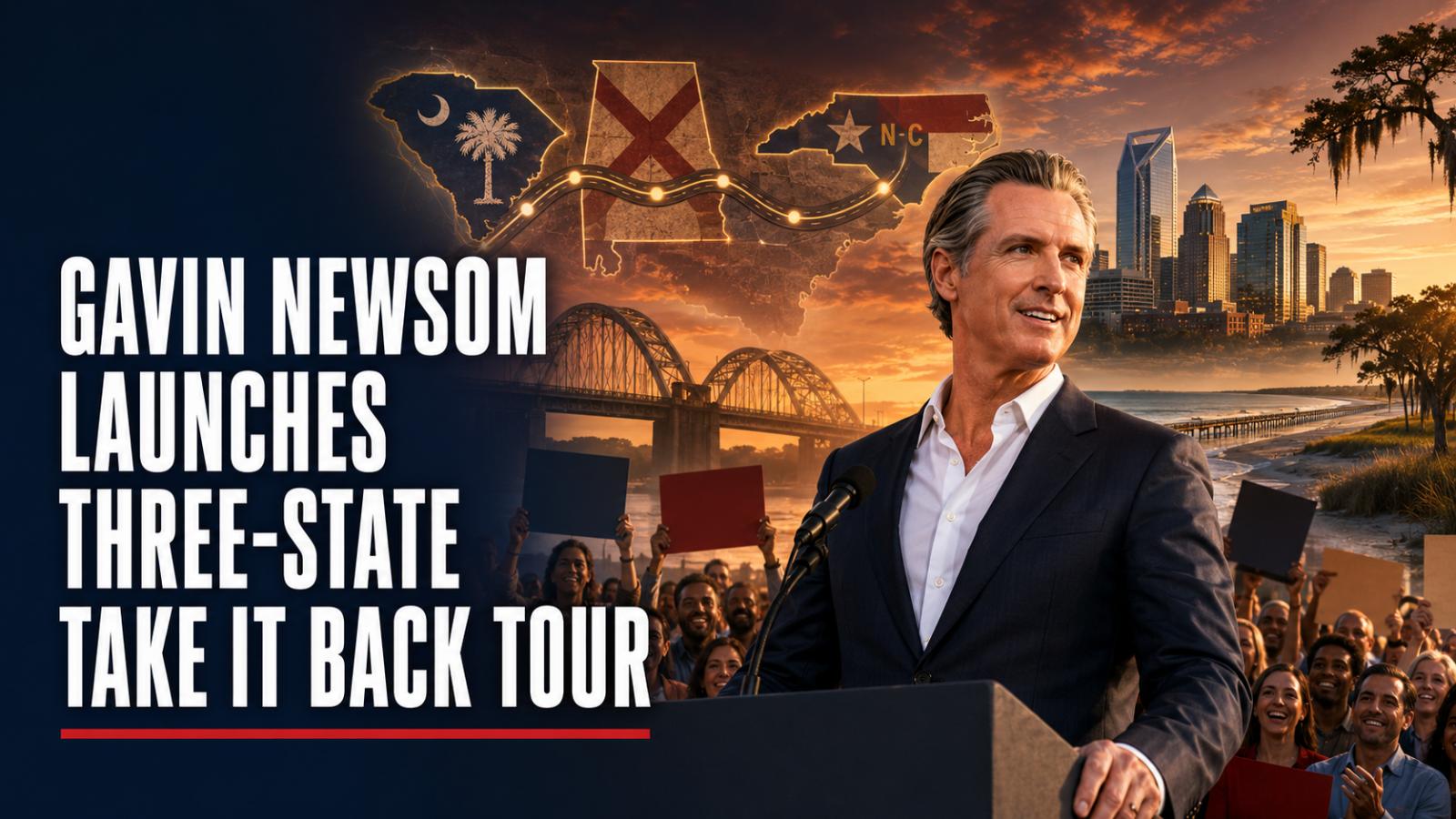 Gavin Newsom Launches Three-State Take It Back Tour