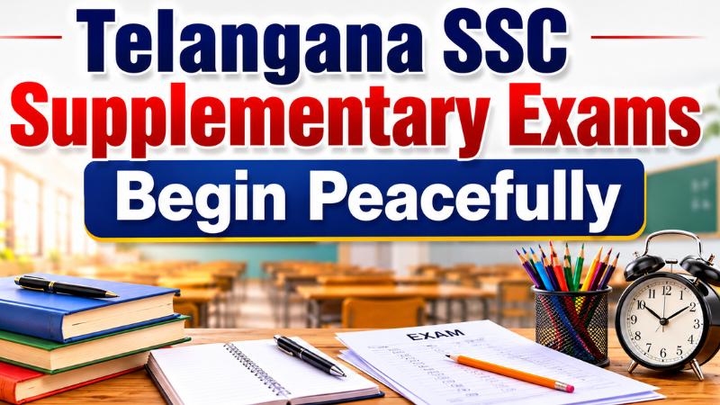Telangana SSC Supplementary Exams Begin Peacefully