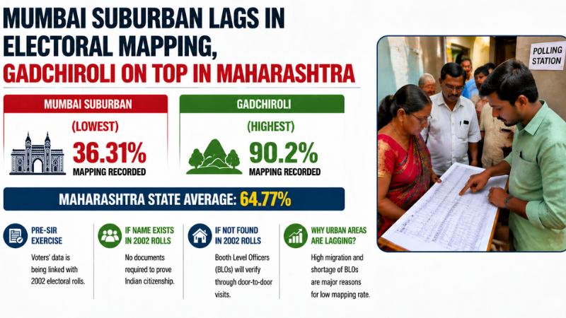 Mumbai Suburban Faces Low Voter Mapping; Gadchiroli Leads Maharashtra's Electoral Revision