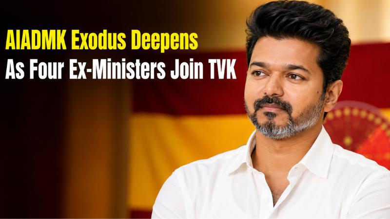 AIADMK Exodus Deepens As Four Former Ministers Join TVK