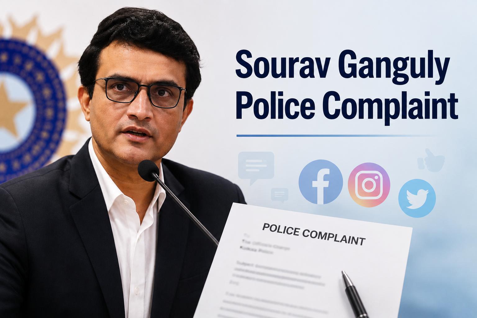 Sourav Ganguly Files Police Complaint Over Fake Social Media Posts