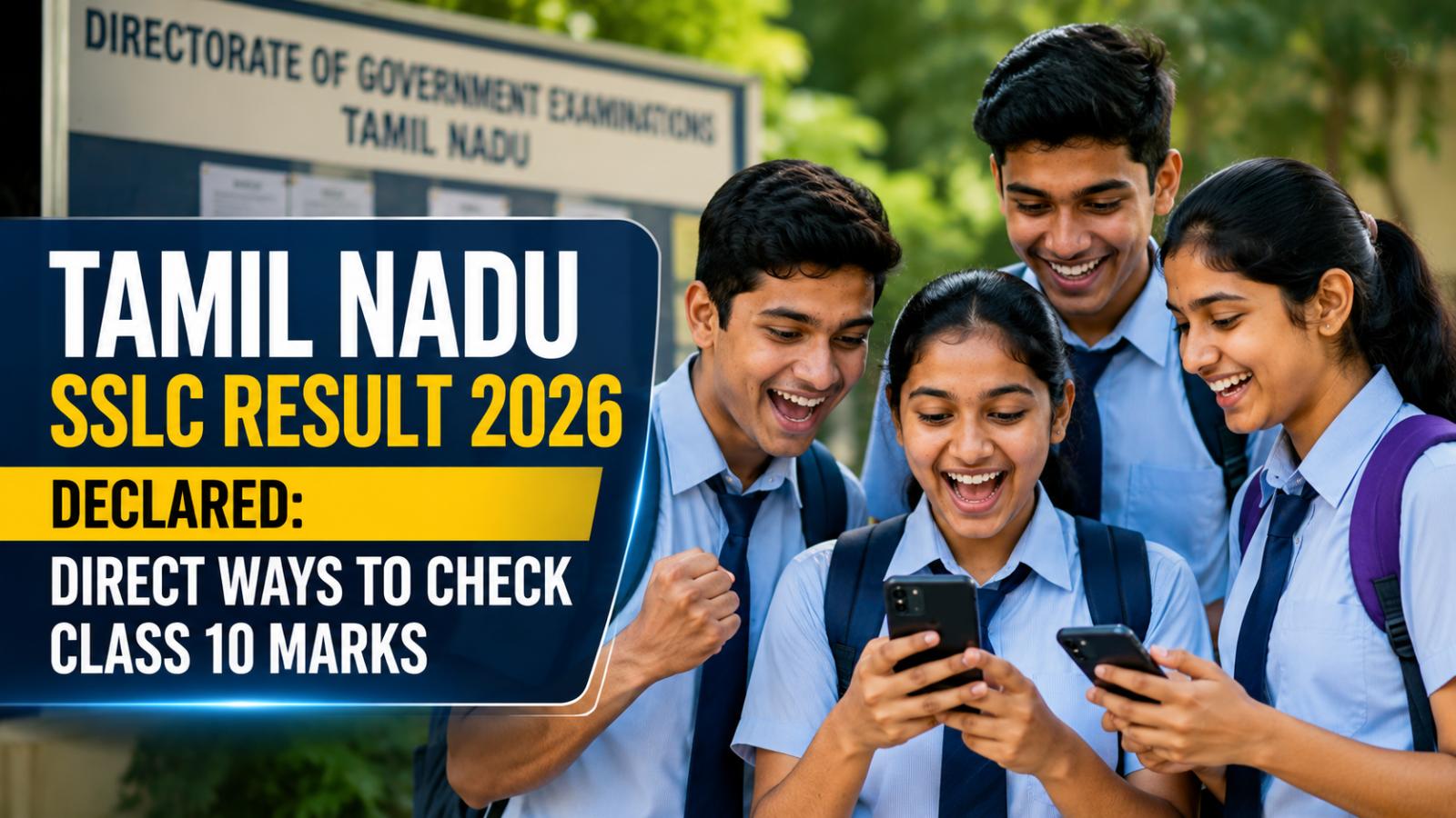 Tamil Nadu SSLC Result 2026 Declared Direct Ways To Check Class 10th Marks
