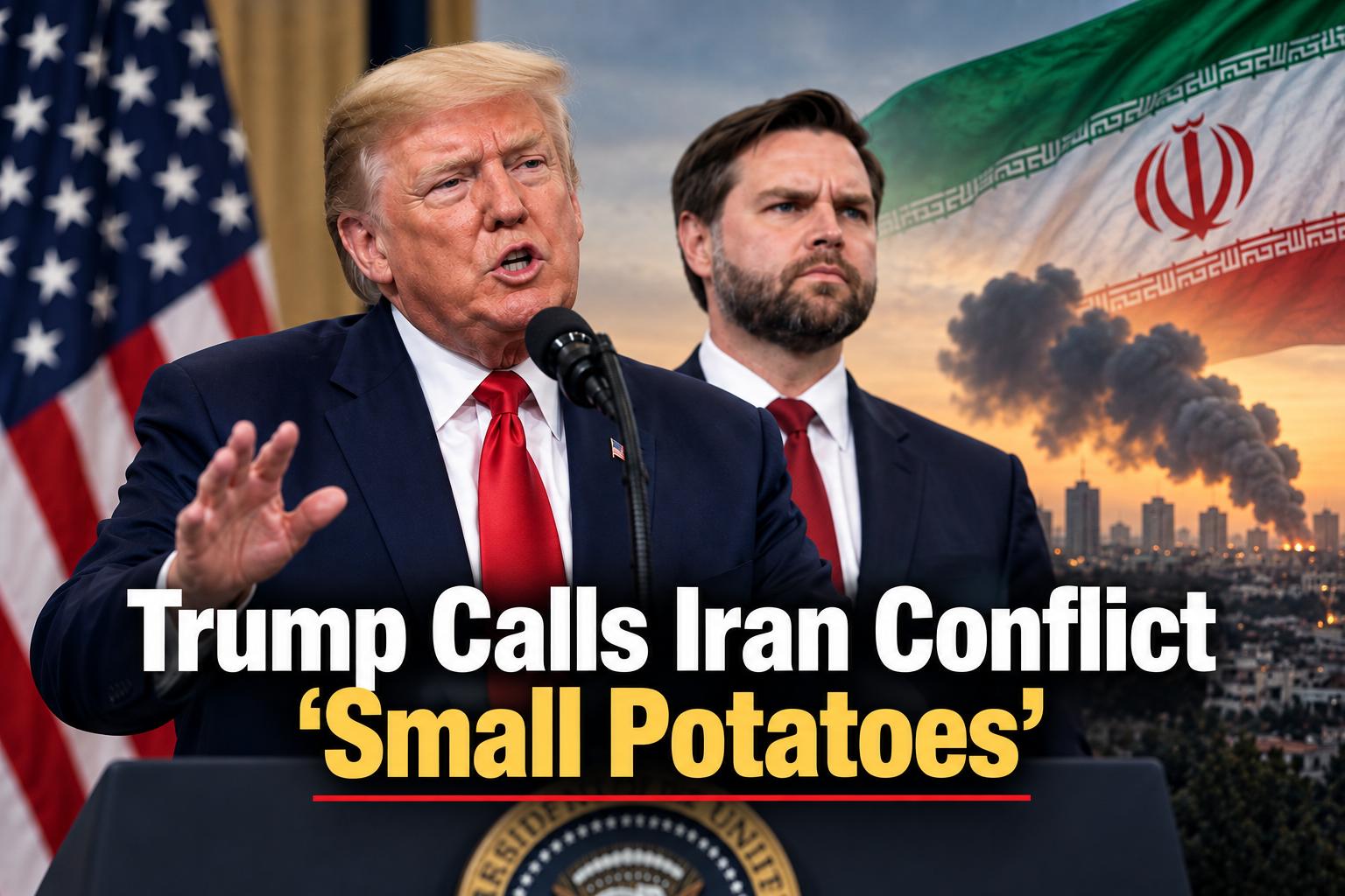 Trump Calls Iran Conflict ‘Small Potatoes,’ Backs Vance on War