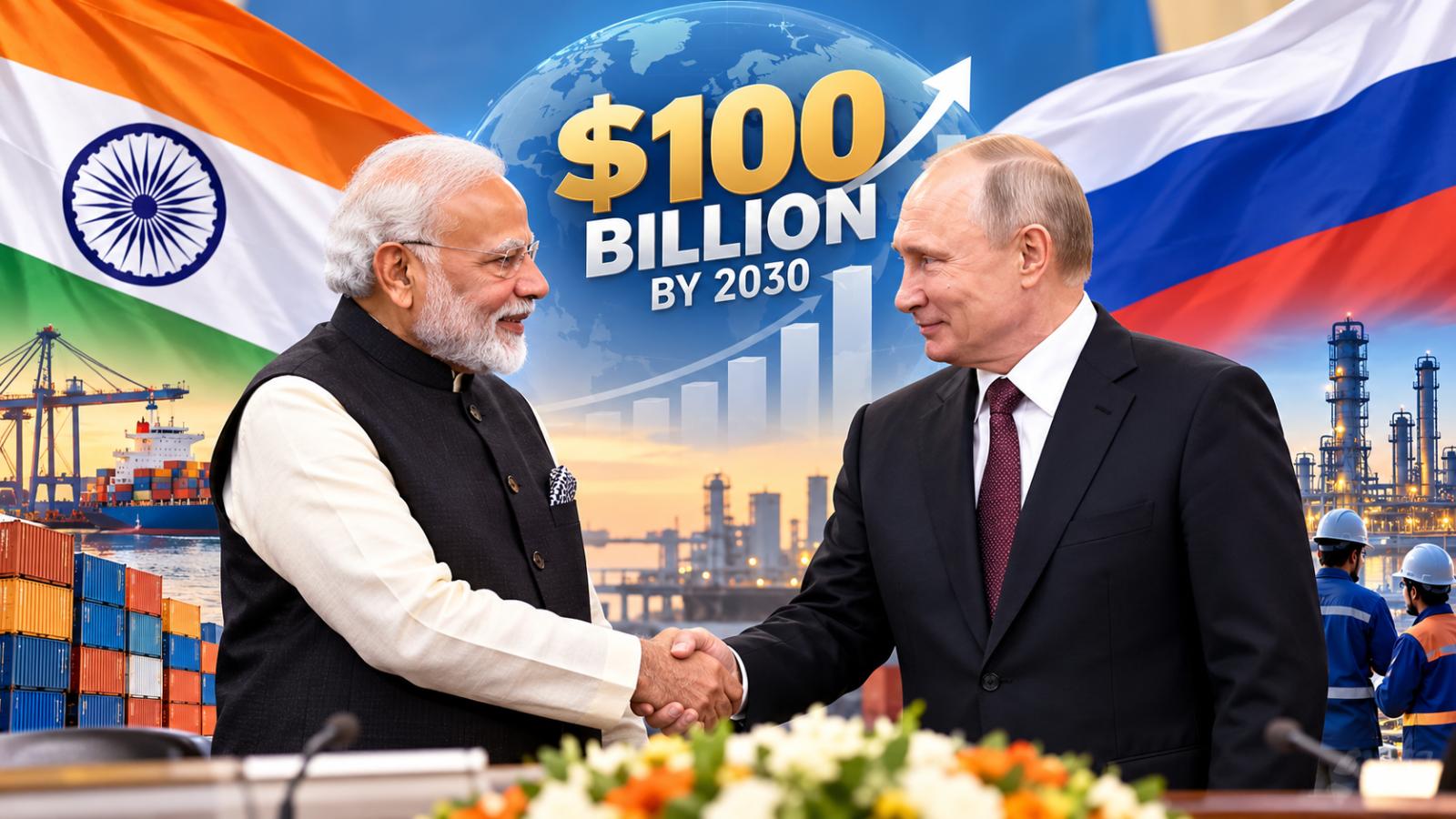 India-Russia $100 Billion Trade Target by 2030 Modi, Putin