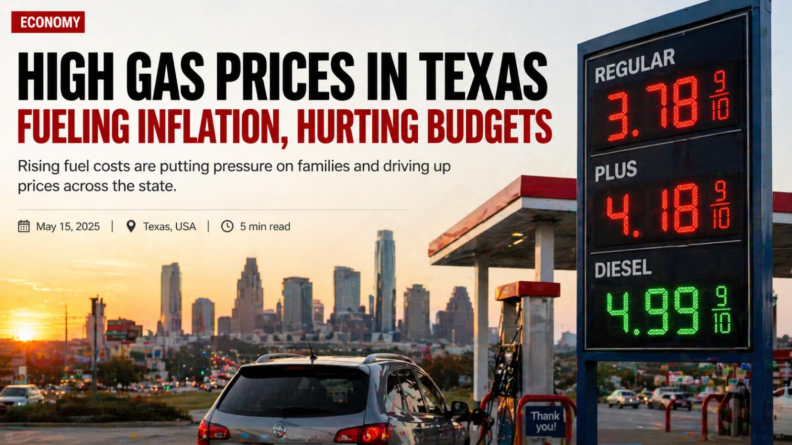 Texas Fuel Prices Jump, Squeezing Household Budgets